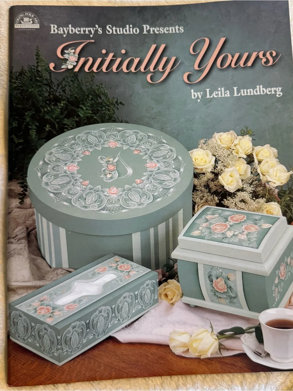 2000 Initially Yours Decorative Painting Vintage Craft Book by Leila Lundberg